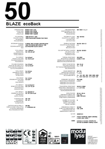 modulyss Blaze ecoback modul szőnyegpadló - műszaki adatlap